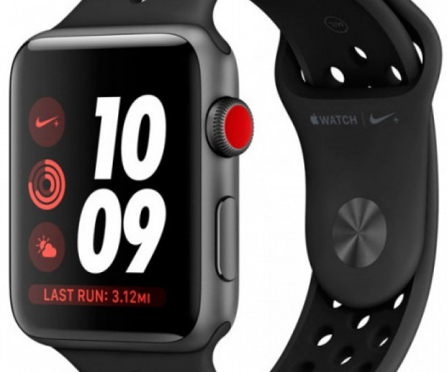 Apple Watch Series 3 Nike+ 42mm Space Alum Case with Black/Cool Gray Nike Sport Band (MQLD2) б/у